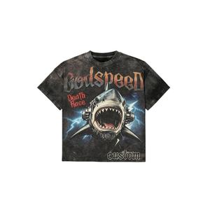 <span class=keywords><strong>T</strong></span>-<span class=keywords><strong>shirt</strong></span> <span class=keywords><strong>vintage</strong></span> nera sbiadita da uomo, 230 GSM, in maglia lavata, oversize con spalle scese, stampa serigrafica personalizzata, vestibilità ampia, streetwear - Product Image 5