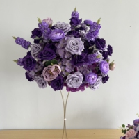 Maßgefertigte Große Blumenkugel Tischdekoration Seidenrosen Rosa Weiße Blumenkugel für Hochzeitstisch-Dekoration