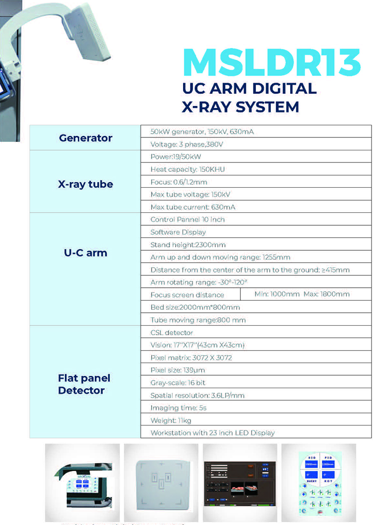 Sistema Radiográfico Digital de Alta Frecuencia de Móvil las Cinco Mejores Calidades (UC ARM)