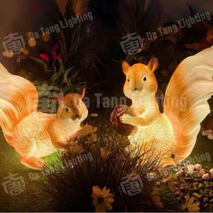 Lámpara de Ardilla Adorable para Decoración de Áreas Escénicas y Jardines, Luces de Motivo para Exteriores IP65 para Paisajes y Ambiente Festivo - Product Image 3