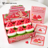 Jouet Squishy Pastèque d'été en PU, doux, à récupération lente, anti-stress, mignon, réaliste, jouet de décompression Fidget