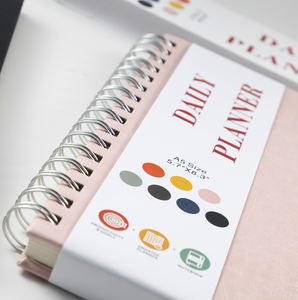 Organisateur quotidien, hebdomadaire et mensuel en cuir personnalisé, planificateur de budget, journal à spirales, planificateur non daté, carnet financier - Product Image 6