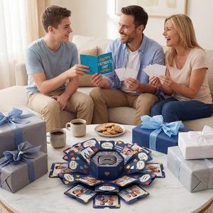 Caja de Regalo Moderna y Lujosa con Diseño de <span class=keywords><strong>Granada</strong></span> Explosiva, Fabricada con Papel Recubierto de Materiales Reciclados Ecológicos, Cierre Magnético y Asa - Product Image 4
