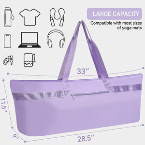 Muestra gratuita: Bolsa de yoga Oxford personalizada con separación de seco y húmedo, bandolera para fitness, bolsa de lona para entrenamiento, bolsa de viaje portátil. - Product Image 3