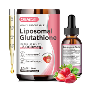 Gotas líquidas de glutatión liposomal con etiqueta privada personalizada, suplemento antioxidante de desintoxicación del hígado con vitamina C oral para adultos - Product Image 1
