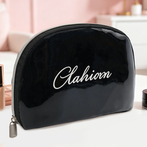 Trousse de Maquillage Imperméable en Cuir Verni pour Femme, Sac de Voyage en Forme de Croissant pour Mariée, Organisateur de Toilette Portable, Étui de Rangement Beauté - Product Image 5