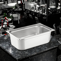 Bac alimentaire GN en acier inoxydable de 65 mm pour bain-marie et réchaud de buffet