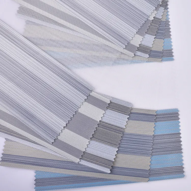 OEM Custom Design Window Indoor Decorative Manual Horizontal Sheer Zebra Blind Fabrics for Home