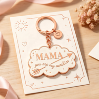 Accessoires décoratifs suspendus en métal, porte-clés de voiture, breloques personnalisées en émail dur « Mama », cadeaux, lettres, porte-clés en métal, fabricant