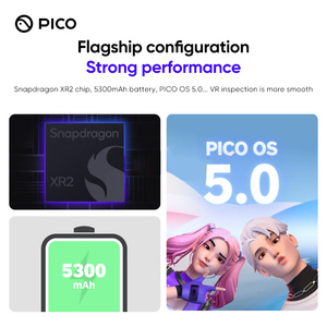 Casque de réalité virtuelle Pico 4 VR RTS 8G 256G tout-en-un, lunettes VR 3D <span class=keywords><strong>Pico4</strong></span>, écran 4K+ pour le Metaverse et le jeu en streaming - Product Image 3