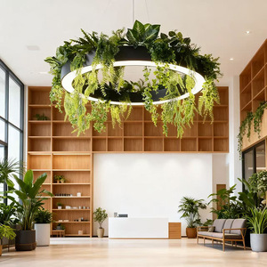 Lámpara Colgante Circular LED Negra para Salas <span class=keywords><strong>de</strong></span> Estar, Oficinas, Áreas <span class=keywords><strong>de</strong></span> Recepción, Tiendas Minoristas, Restaurantes, Salas <span class=keywords><strong>de</strong></span> Exhibición - Product Image 3