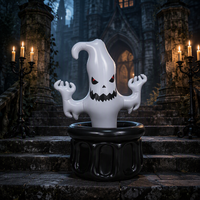 Décorations gonflables de cercueil et de squelette pour Halloween, résistantes au vent et à l'eau, pour maisons hantées et scènes extérieures