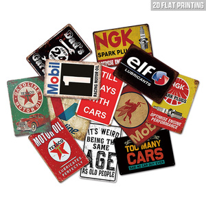 Juego de Letreros Metálicos Vintage para Garaje, Decoración Retro de Gasolina Mobil <span class=keywords><strong>Texaco</strong></span> para Pared de Garaje, Cueva del Hombre, Bar, Taller de Autos - Product Image 5
