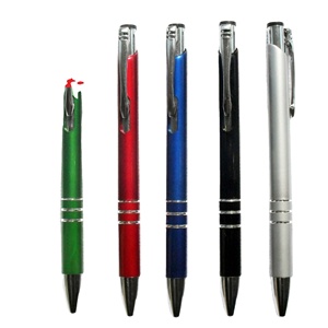 Stylo bille en métal aluminium de haute qualité, stylo bille multicolore en plastique avec logo personnalisé, stylos promotionnels, stylo bille avec logo personnalisé - Product Image 1
