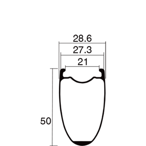 Llantas de Bicicleta de Carretera de Carbono Ligeras Schneedorf RSL50C V2, 21 mm I.W. Perfil UD de 50 mm, 24 orificios, 700C, alta resistencia, compatible con neumáticos sin cámara - Product Image 2