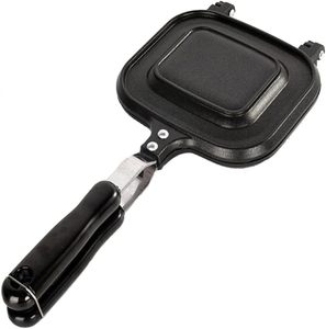 Molde Portátil Popular para Sándwiches y Pasteles, Sartén de Aluminio para Asar, Uso en Exteriores, Sartén de Doble Cara para Waffles y Desayunos - Product Image 1