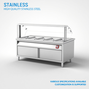 X-MING thương mại điện thép không gỉ Bain Marie Buffet hiển thị ấm hơn nhà hàng hiện đại Bain Marie - Product Image 4