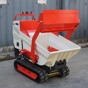 Mini Mixer Beton Self-Loading Dumper Crawler <span class=keywords><strong>Loader</strong></span> Bermesin <span class=keywords><strong>Diesel</strong></span>/Bensin <span class=keywords><strong>Skid</strong></span> Steer Track Moving Tread Small Dump Bucket - Product Image 4