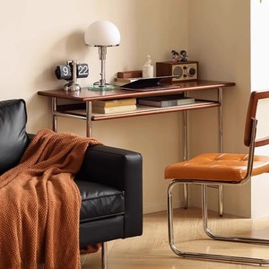 โต๊ะไม้เนื้อแข็ง 80x45x75 ซม. โต๊ะเรียนประหยัดพื้นที่สำหรับใช้ในบ้านสำนักงานนักเรียนสไตล์โมเดิร์นเรียบง่าย - Product Image 2