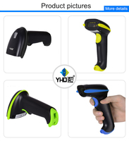 Escáner de código de barras inalámbrico, lector de código de barras con dientes azules, láser 1D, para teléfono móvil, Android, IOS, Mac, portátil