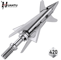 Embout de chasse hybride à 4 lames HT, lot de 4, 100/125 grains, embout mécanique pour arcs composés et arbalètes