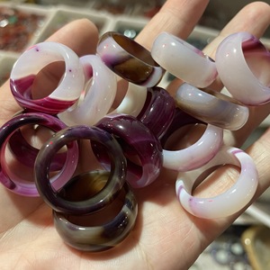 9 Soorten Diverse Brede Kleurrijke Agaat Edelsteen Jade Natuursteen Band Ring Mannen Vrouwen - Product Image 4