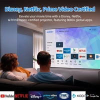 WWT- F8STV Android 11.0 Projecteur de cinéma maison 1650ANSI Lumens 4K 1080p Équipement vidéo et de présentation