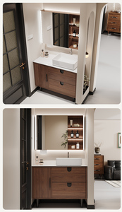 Meuble de salle de bain européen <span class=keywords><strong>sous</strong></span> l'évier, meuble de salle de bain moderne de luxe, autoportant, simple, avec lavabo - Product Image 4
