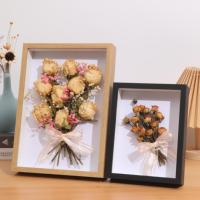 Vitrine de mémoire en bois massif boîte d'ombre de profondeur de 3cm pour fleurs séchées Photos souvenirs affichage de médaille de Machine d'affichage de coquille