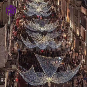 Lumières LED 2D à motif d'ange pour poteaux de rue et décoration de Noël extérieure - Product Image 3