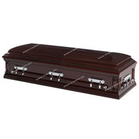 8805 suministros funerarios de alta calidad y baratos al por mayor ataúdes de madera maciza de estilo americano para ataúdes para adultos hechos de madera de Álamo