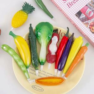 Creative Novel Fruit Vegetable Styling Ballpoint <b>Pen</b> Plastic Multi-<b>Colored</b> Ink Office & School Use Stylish Design - Product Image 1