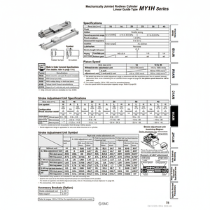SMC นิวเมติกส์ MY1H25G-500Z กระบอกไม่มีก้านผลิตภัณฑ์ที่เชื่อมโดยใช้กลไก - Product Image 1
