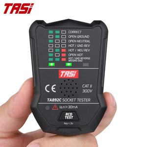 TASI TA892C UK <b>Plug</b> British Wall Socket Voltage Tester 175V~250V Range Voice <b>RCD</b> GFCI Digital Display (2.0%+2) Accuracy - Product Image 1