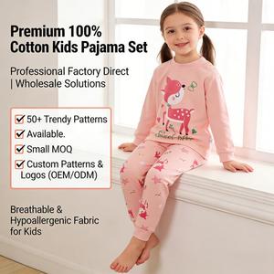 Pigiama Unisex per bambini Set 100% pigiama estivo in cotone con stampa pigiama per ragazze Vetement Enfant pigiama estivo per ragazze - Product Image 1