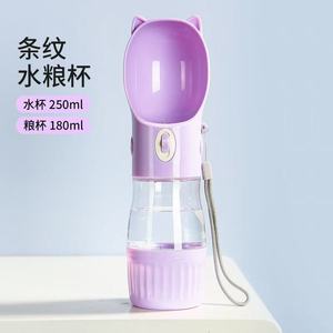Botol Air Anjing Plastik Ramah Lingkungan Portabel dengan Wadah Makanan Anti Bocor untuk Anak Anjing saat Jalan-jalan di Luar Ruangan - Product Image 2