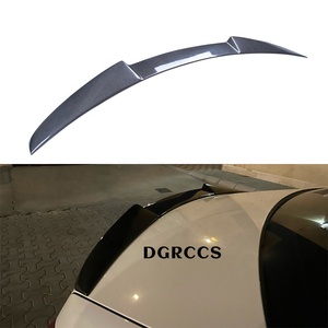 DGRCCS CLS C218 W218 CS สไตล์คาร์บอนไฟเบอร์ขัดเงา สปอยเลอร์หลัง ปีกท้ายรถ ปี 2011-2019 ติดตั้งด้วยเทป - Product Image 1