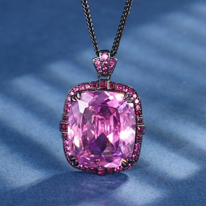 Ensemble de bijoux de mariage pour femmes, pendentifs et bagues en cuivre doré écologique de haute qualité, zircone cubique multicolore 20*23MM, style élégant - Product Image 4