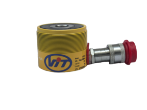 กระบอกไฮดรอลิกแบบลูกสูบกลวงขนาดเล็กพิเศษเทียบเท่ากับ ENERPAC Jack RCH‑120 สำหรับการยกและจัดตำแหน่งแบบมีพื้นที่ว่างขั้นต่ำ - Product Image 1