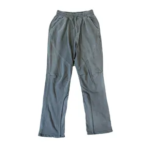 360gsm Jogger Streetwear Cotton Acid Wash Sweatpants Y2K Wide Leg Cargo Pants Vintage Sweatpants