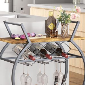 Carrito de hierro forjado simple, multifuncional, fácil de usar, con ruedas, carrito de comida portátil, adecuado para restaurantes transfronterizos - Product Image 4