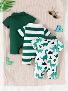 Groothandel Custom Ademende Katoenen Gebreide Pyjama Voor <span class=keywords><strong>Baby</strong></span> Jongens Casual Korte Mouw Nachtkleding Zomer Odm <span class=keywords><strong>Baby</strong></span> Kleding - Product Image 2