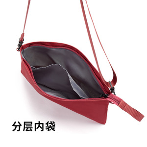 Lightweight Crossbody Bag <b>Square</b> Shoulder Bag Oxford Cloth Portable Outdoor Sports Women's Bag Red Black - Product Image 4