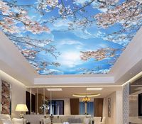 Skyliner Modern 3D Printed Rectangle False Sky Stretch Ceiling Aluminium Frame LED Soft Film Dekoratif Translucent Light Boxes