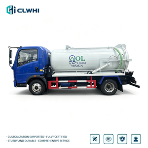 Camión de vacío y chorro para alcantarillado combinado HOWO 5T 4x2, camión pequeño para dragado de alcantarillado y transporte de lodos para servicios municipales - Product Image 1