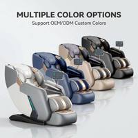 Fauteuil de massage 4D intégral LEERCON Adaptive Muscle Logic Unit avec éclairage LED d'ambiance pour bien-être et relaxation en salle de jeux