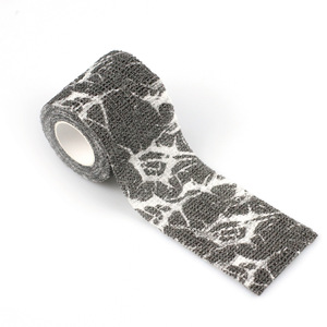 ผ้าพันกีฬาป้องกันการบาดเจ็บ แบบยืดหยุ่น ติดเองได้ ลายหัวกะโหลก สายฟ้า ความหวัง สีดำ สำหรับทุกเพศ ใช้กลางแจ้ง - Product Image 1