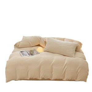 Category A Thickened Fleece Four-Piece Set Milk Color <b>Double</b>-Sided Warm Winter Bedding Set - Product Image 5