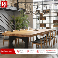Mesa de Comedor Plegable Cuadrada de Madera Maciza Industrial Resistente para 10 Personas con Diseño Duradero para Uso Comercial en Restaurantes