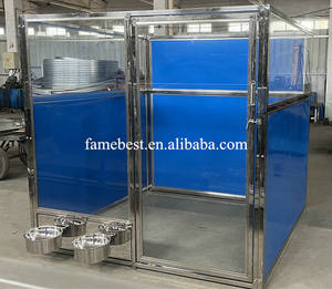 Yeni profesyonel kapalı ve açık yürüyüş paslanmaz çelik köpek kulübesi çalışır - Product Image 5